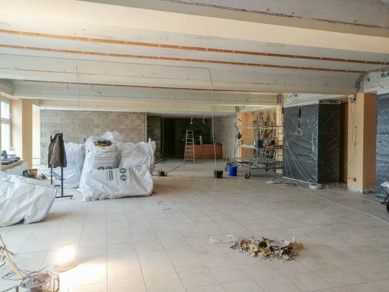 Renovierung vom Speisesaal - Baufortschritt 30.01.19 Renovierung vom Speisesaal - Baufortschritt 30.01.19