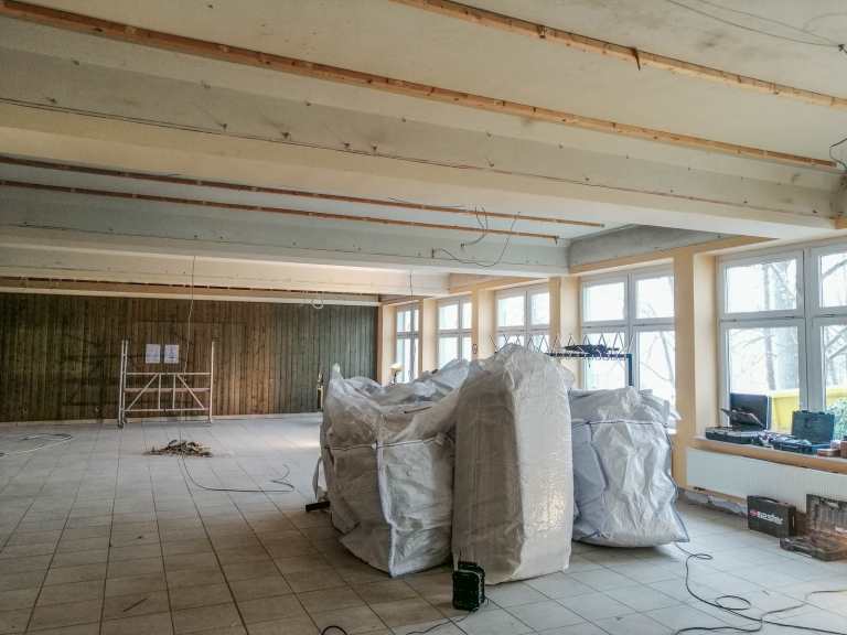 Renovierung vom Speisesaal - Baufortschritt 30.01.19 Renovierung vom Speisesaal - Baufortschritt 30.01.19