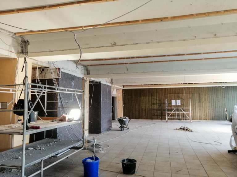 Renovierung vom Speisesaal - Baufortschritt 30.01.19 Renovierung vom Speisesaal - Baufortschritt 30.01.19