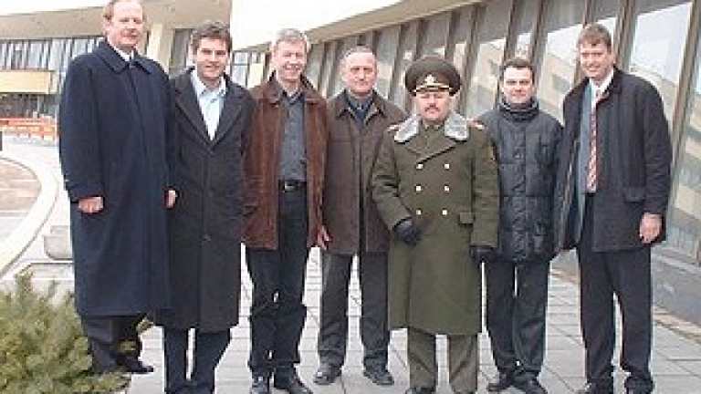 Oberst Fjodorow, Olt. Rumpff, Gerhard Reuber, Wladimir Jaskewitsch, Oberst Bersan, Oberstleutnant Woropajev, Lt. Zeppenfeld