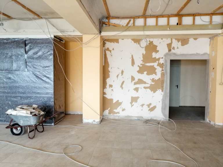 Renovierung vom Speisesaal - Baufortschritt 30.01.19 Renovierung vom Speisesaal - Baufortschritt 30.01.19