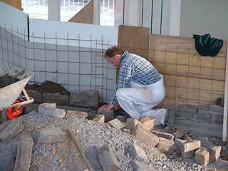 Neubau der Theke hinter dem Musikpavillon 2002 Neubau der Theke hinter dem Musikpavillon 2002