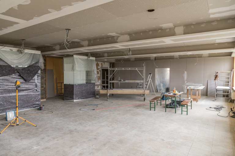 Renovierung vom Speisesaal - Baufortschritt 13.03.19 Renovierung vom Speisesaal - Baufortschritt 13.03.19