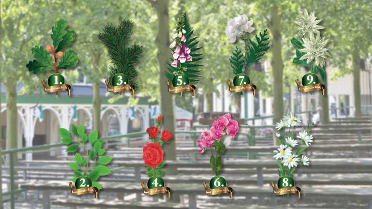 Blumenschmuck der neun Korporalschaften