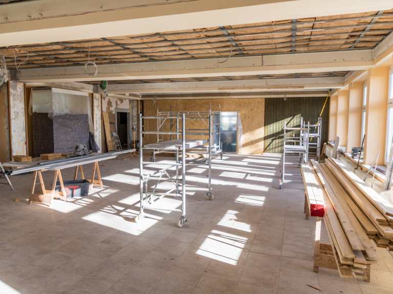 Renovierung vom Speisesaal - Baufortschritt 16.02.19 Renovierung vom Speisesaal - Baufortschritt 16.02.19