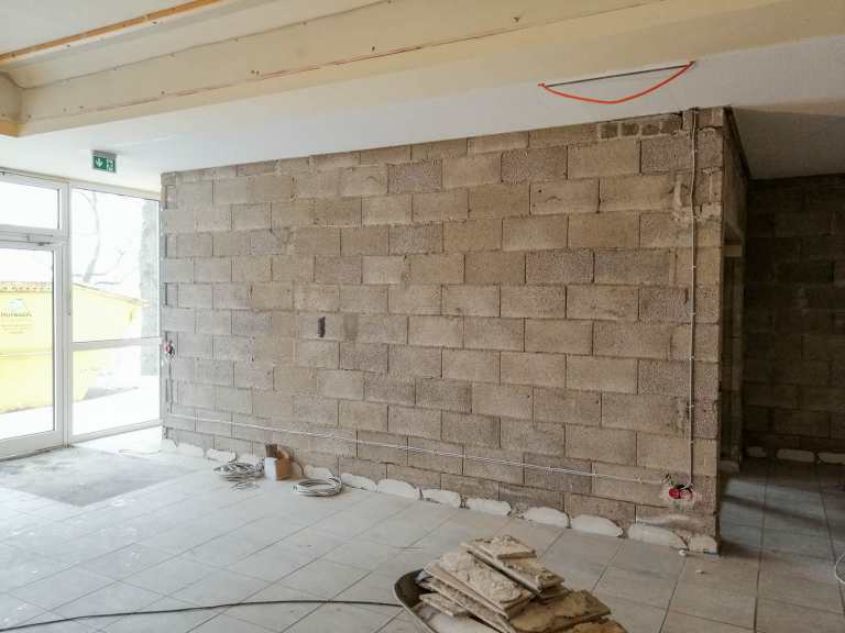 Renovierung vom Speisesaal - Baufortschritt 30.01.19 Renovierung vom Speisesaal - Baufortschritt 30.01.19